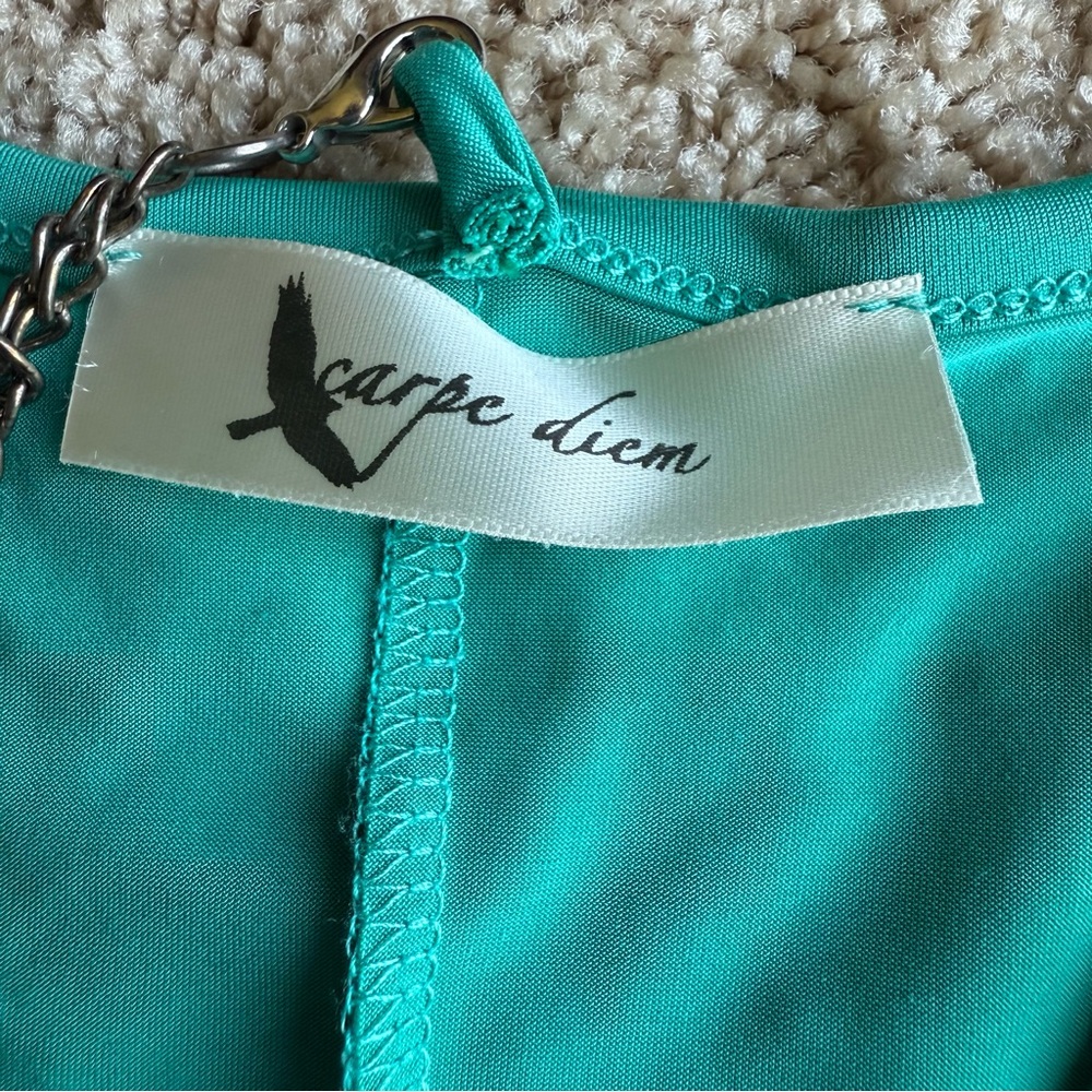 Carpe Diem Women’s Elegant Teal Size L Dress Glam Party *Missing Size Tag* - Picture 5 of 7